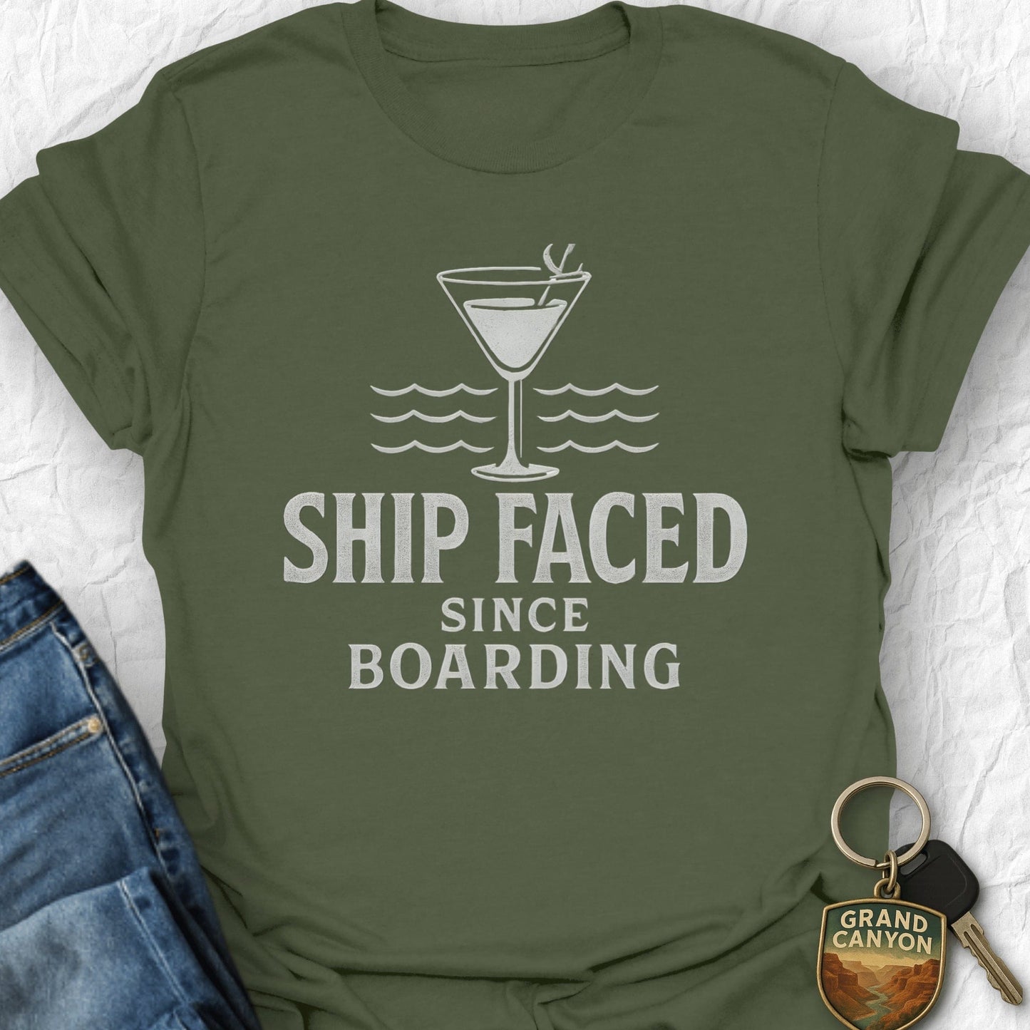 WANDERWOMENTEES T-Shirt Military Green / S Shipfaced T-Shirt