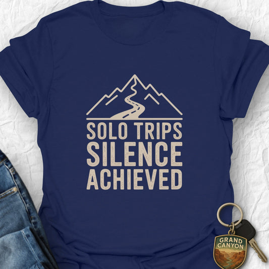 WANDERWOMENTEES T-Shirt Navy / S Solo Trip Silence T-Shirt