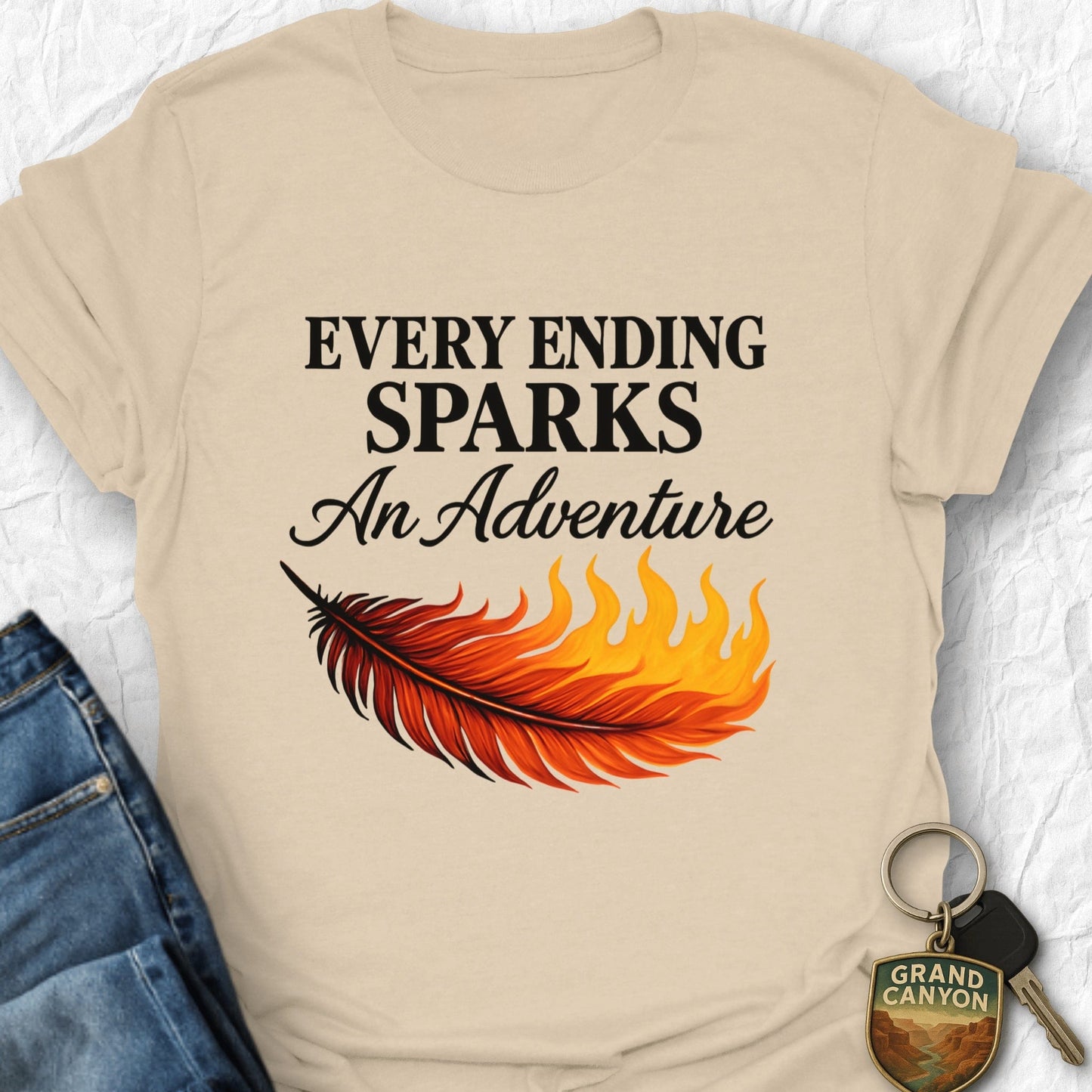 Sparking Adventure T-Shirt - T-Shirt Sand / S