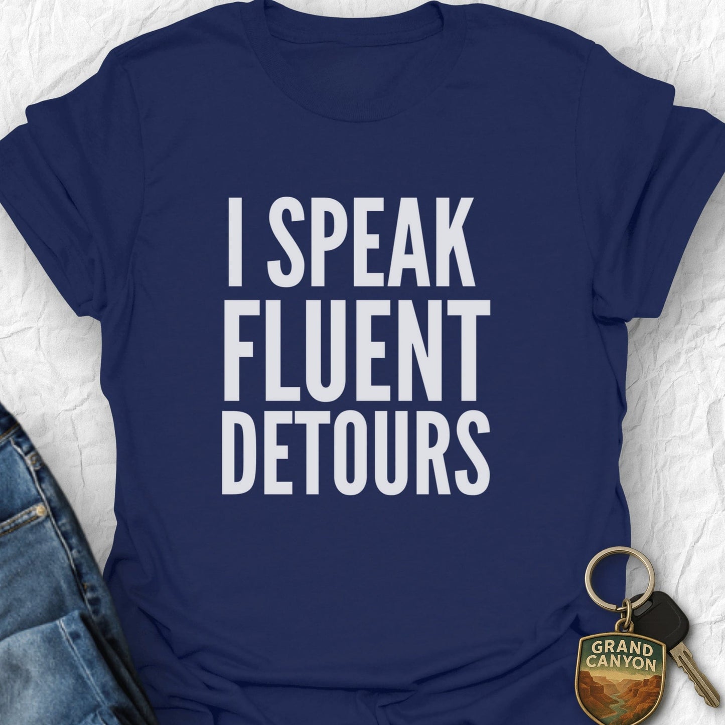 Speak Detours T-Shirt - T-Shirt Navy / S