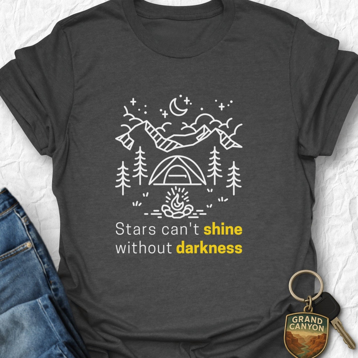 Stars Can't Shine T-Shirt - T-Shirt Dark Heather / S
