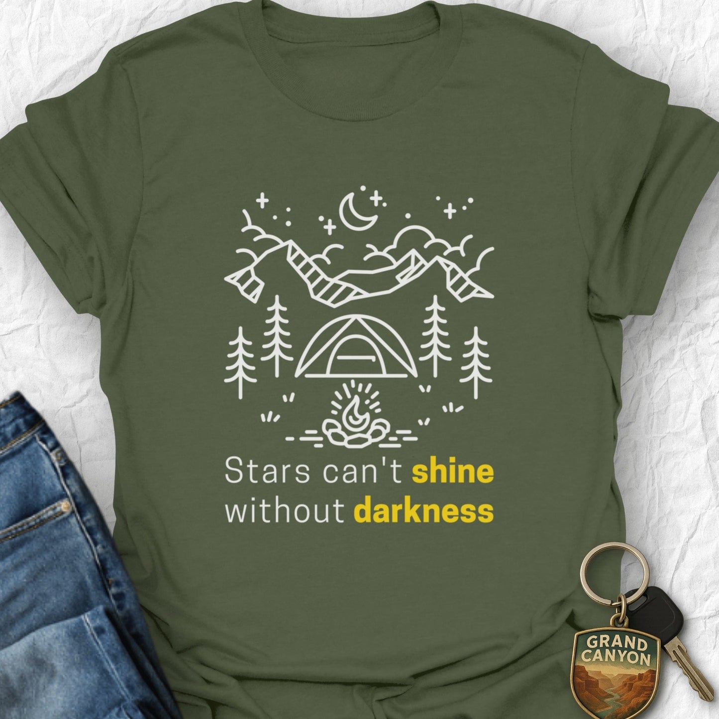 Stars Can't Shine T-Shirt - T-Shirt Military Green / S