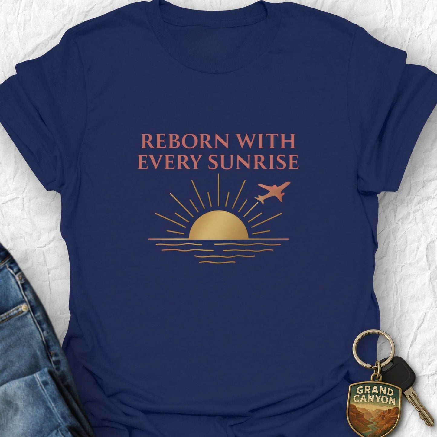 Sunrise Reborn T-Shirt - T-Shirt Navy / S