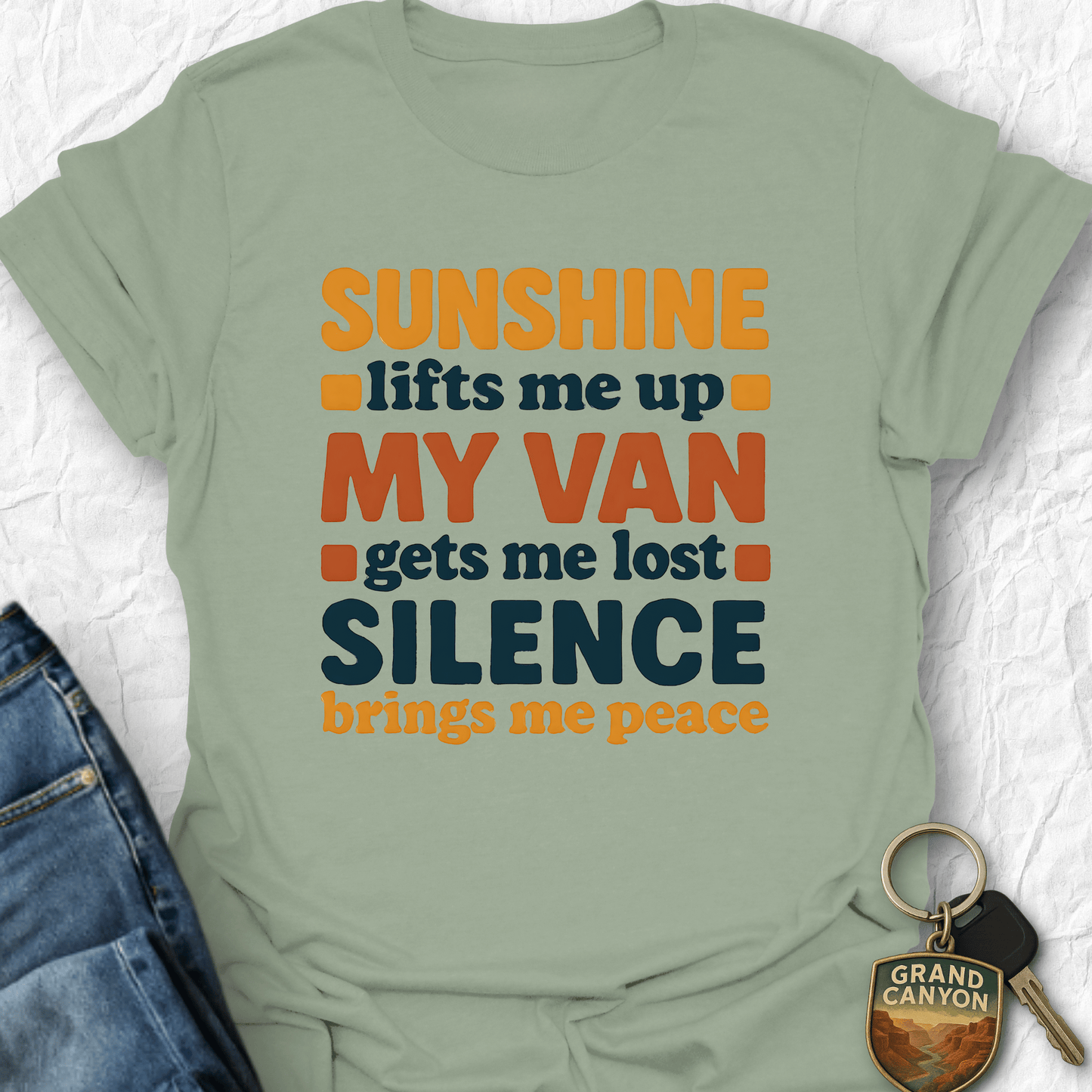 WANDERWOMENTEES T-Shirt Sage / S Sunshine & Silence T-Shirt