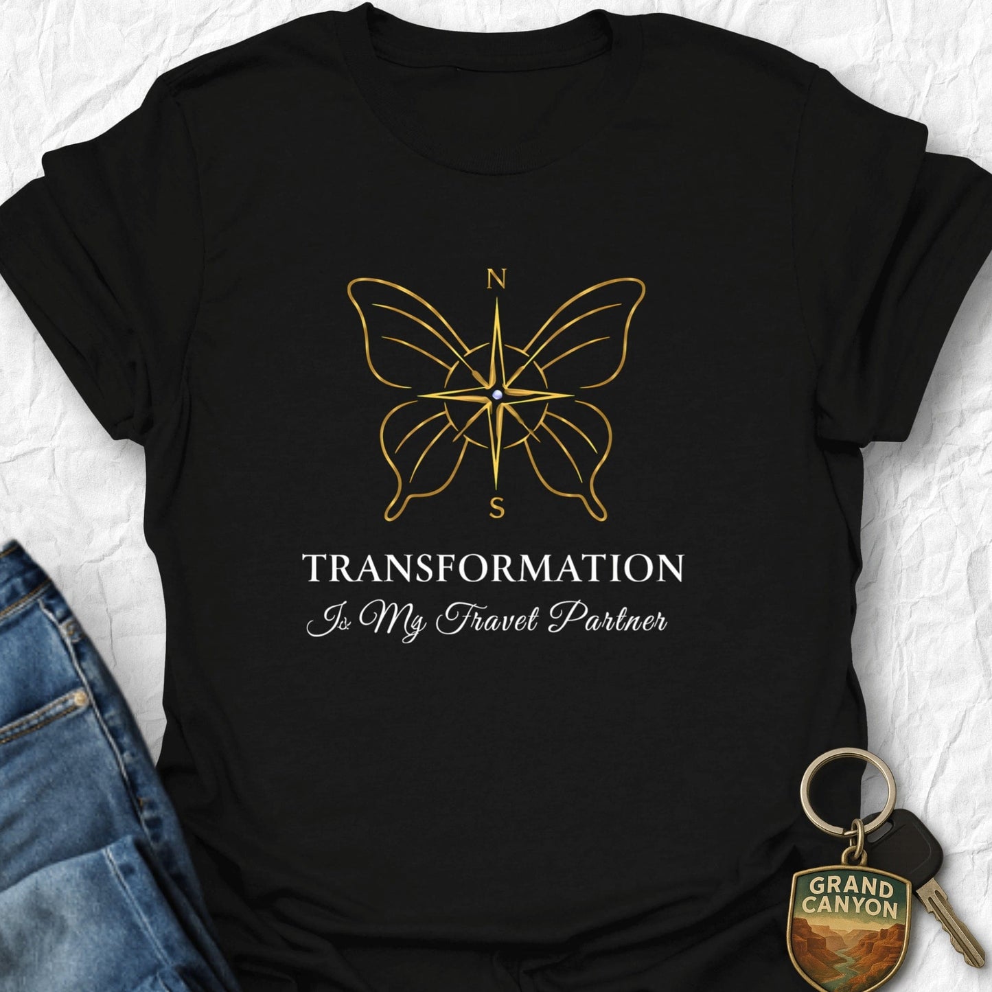 Transformational Travel T-Shirt - T-Shirt Black / S