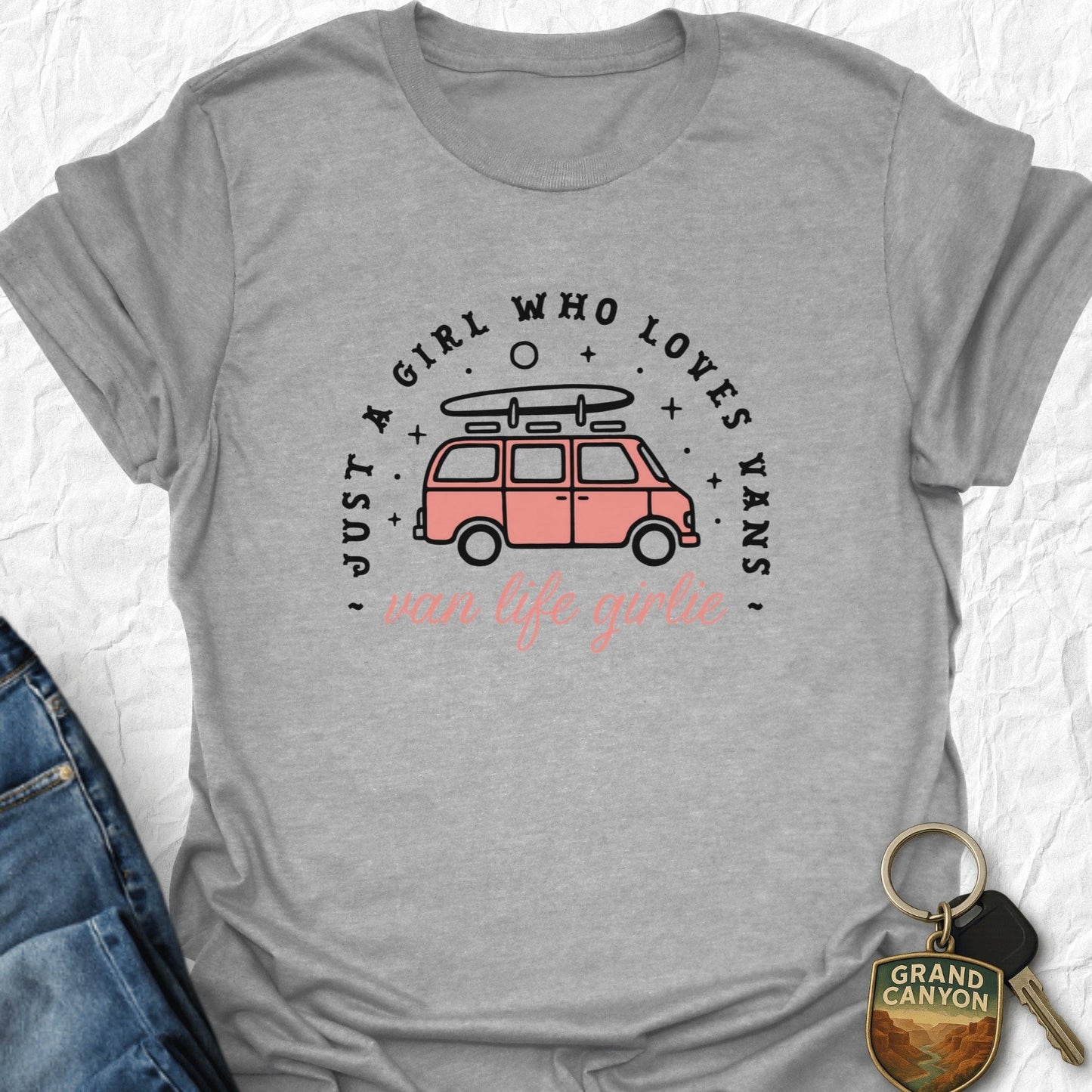 Van Life Girlie T-Shirt - T-Shirt Sport Grey / S