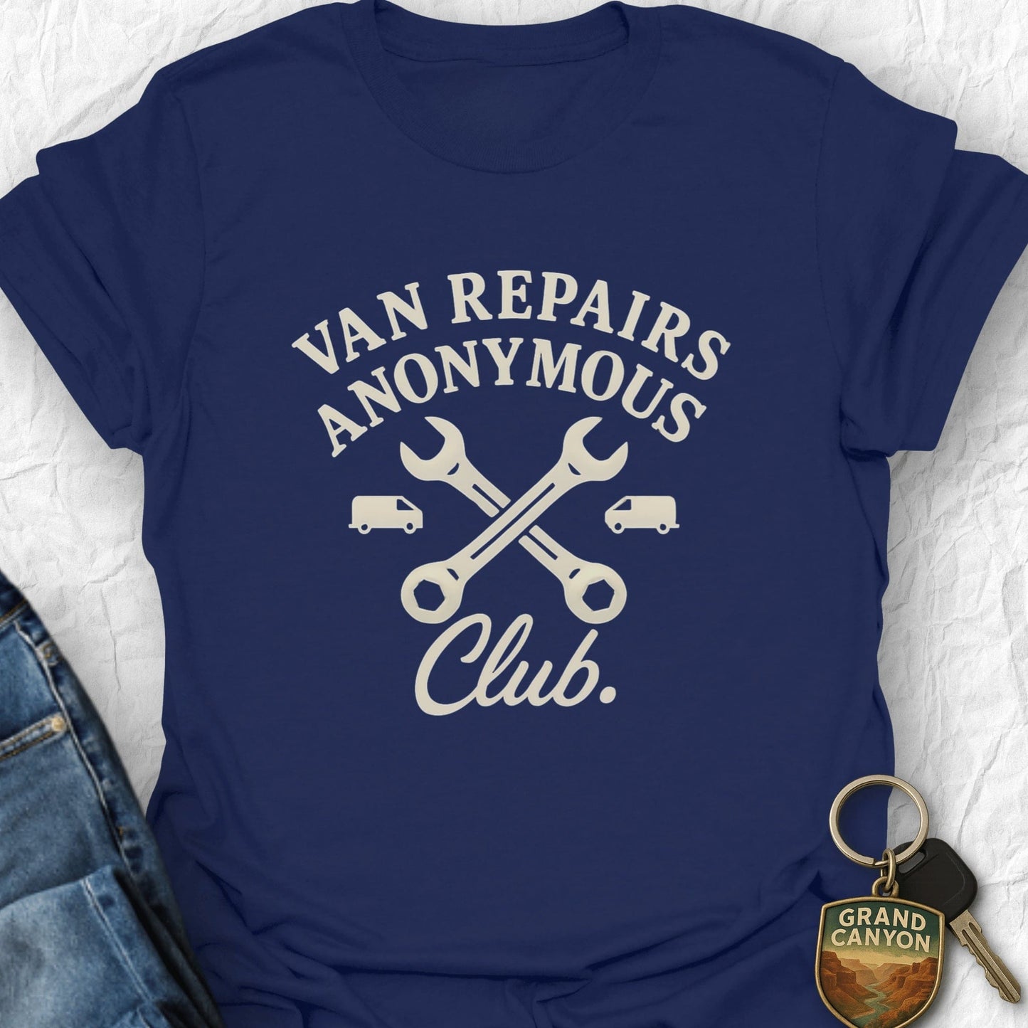 WANDERWOMENTEES T-Shirt Navy / S Van Repair Anonymous T-Shirt