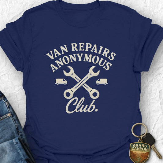 WANDERWOMENTEES T-Shirt Navy / S Van Repair Anonymous T-Shirt