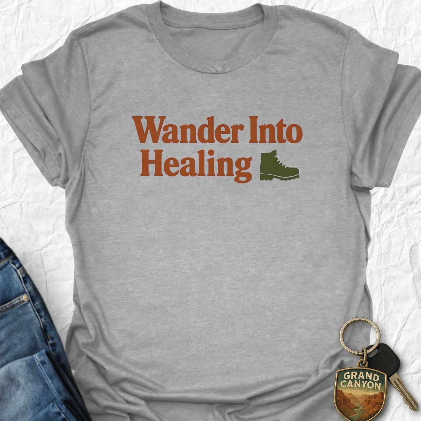 Wander to Heal T-Shirt - T-Shirt Sport Grey / S