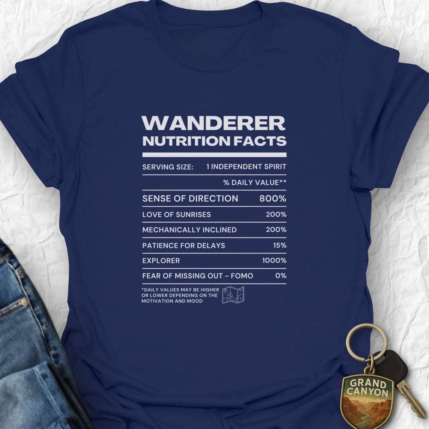 Wanderer Facts T-Shirt - T-Shirt Navy / S