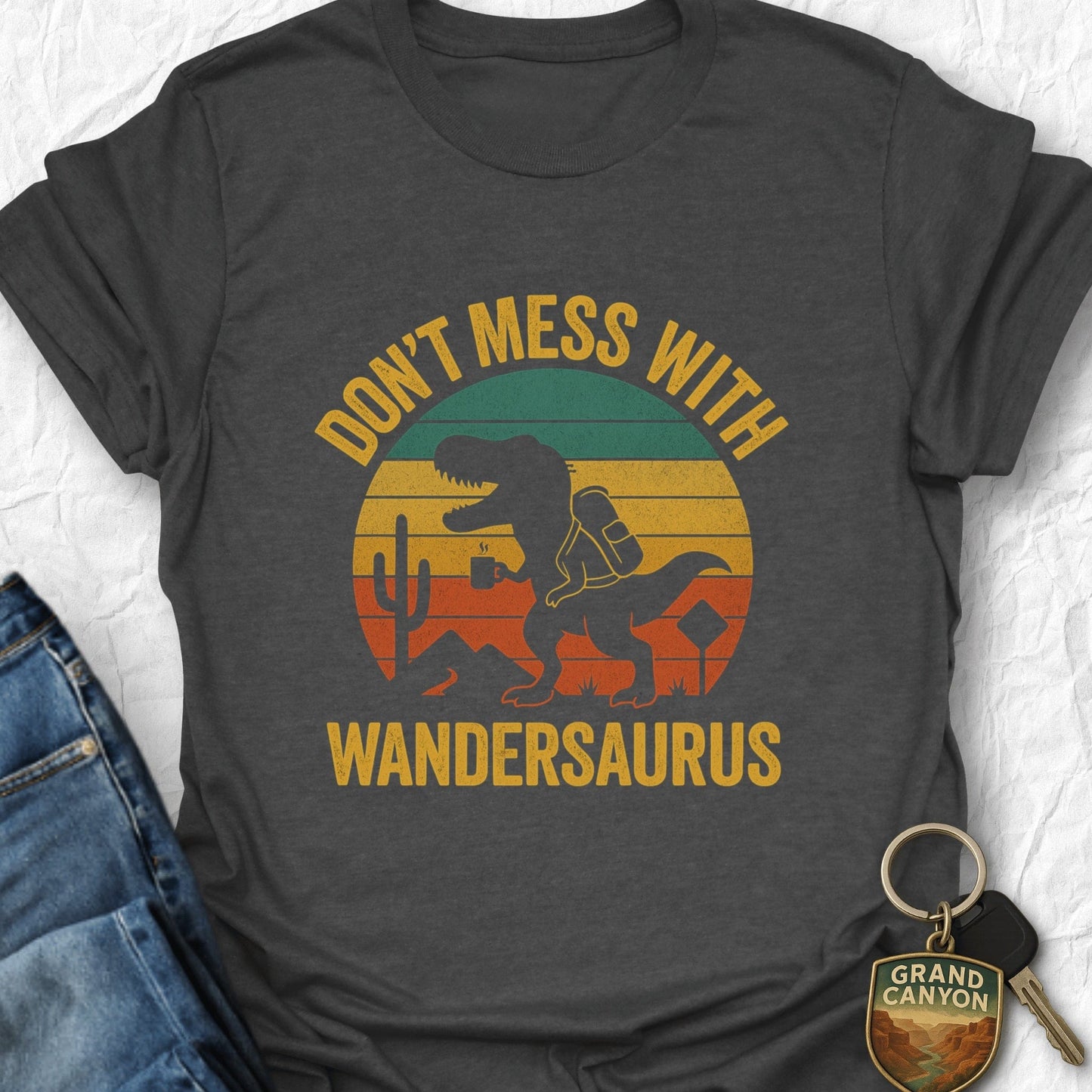 WANDERWOMENTEES T-Shirt Dark Heather / S Wandersaurus T-Shirt