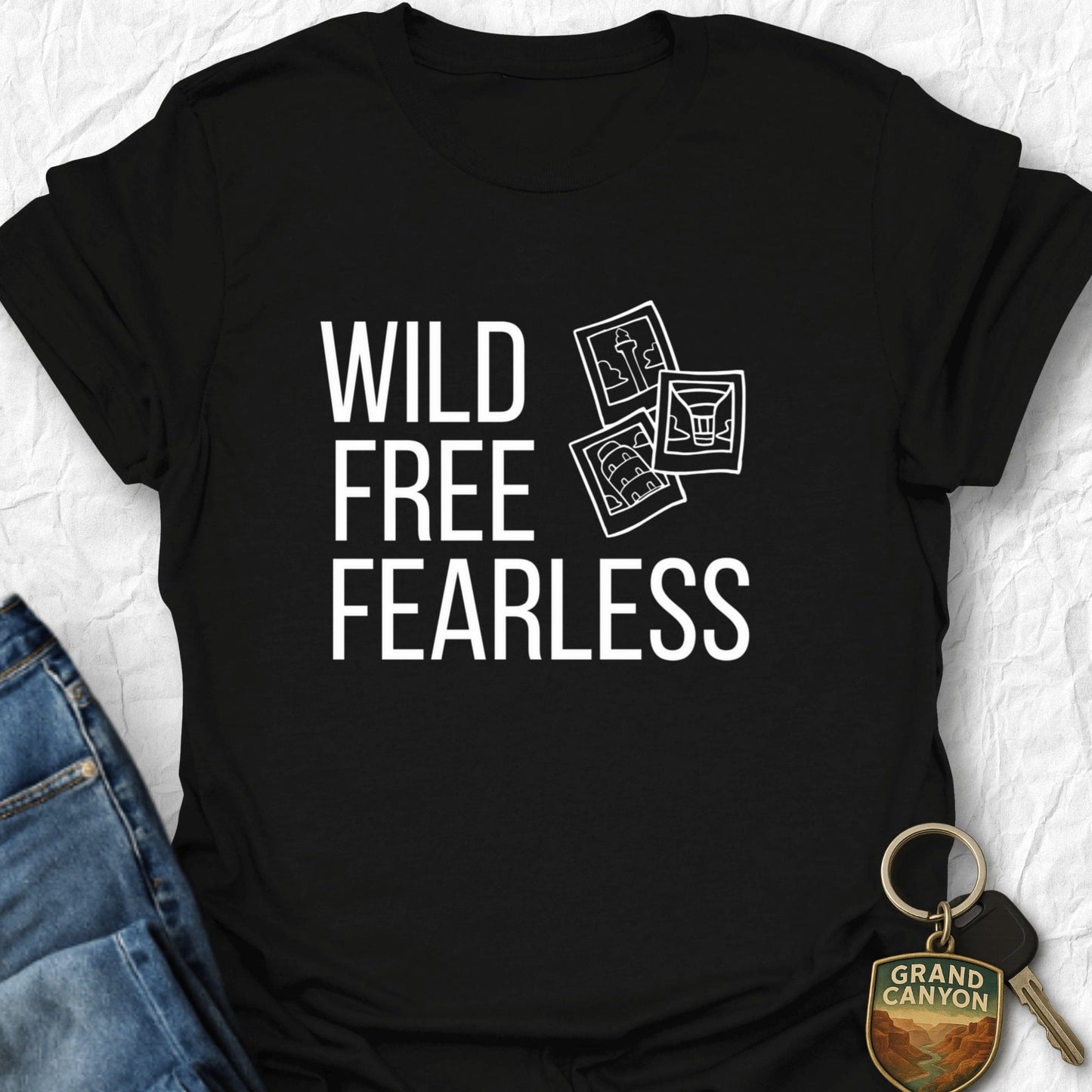 Wild, Free, Fearless T-Shirt - T-Shirt Black / S