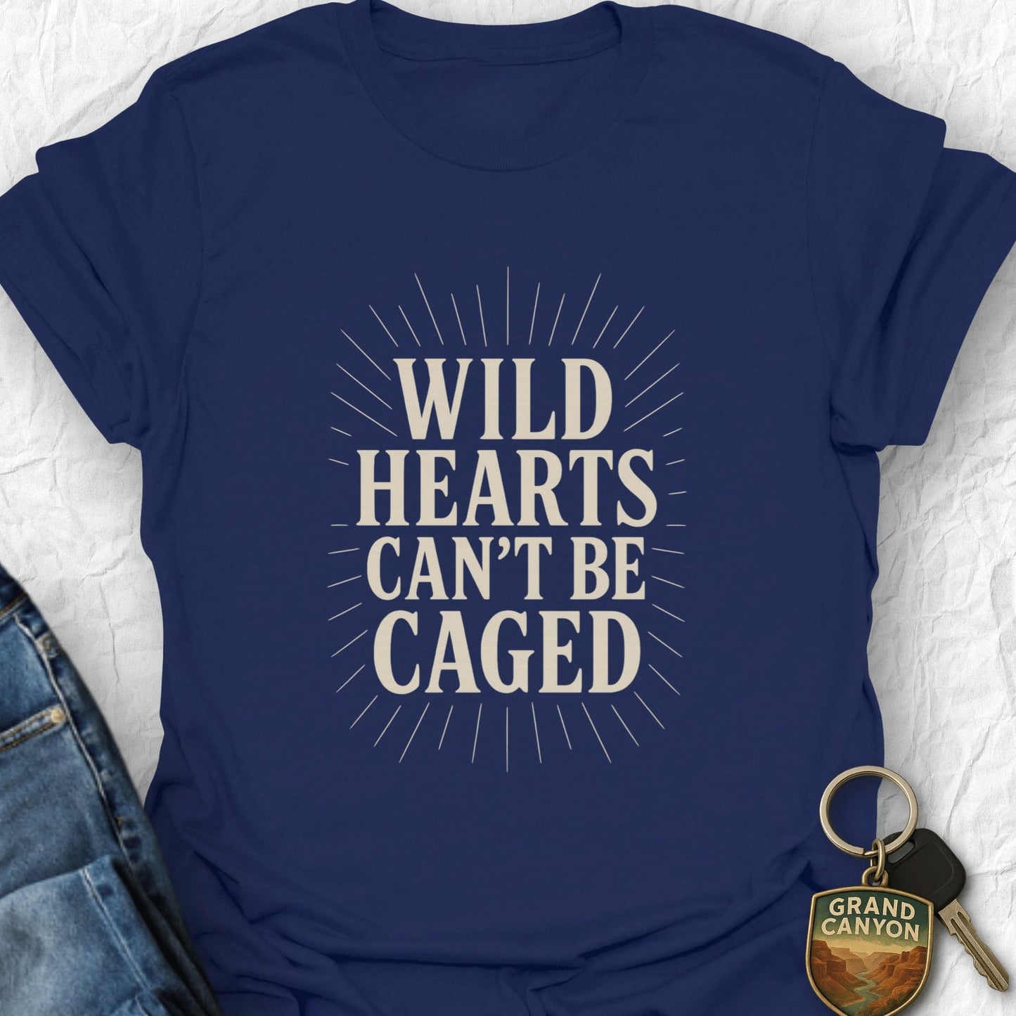 WANDERWOMENTEES T-Shirt Navy / S Wild Hearts T-Shirt